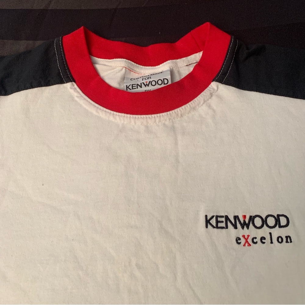 Vintage Kenwood Excelon T-Shirt Size XL Made in USA Red White Blue
